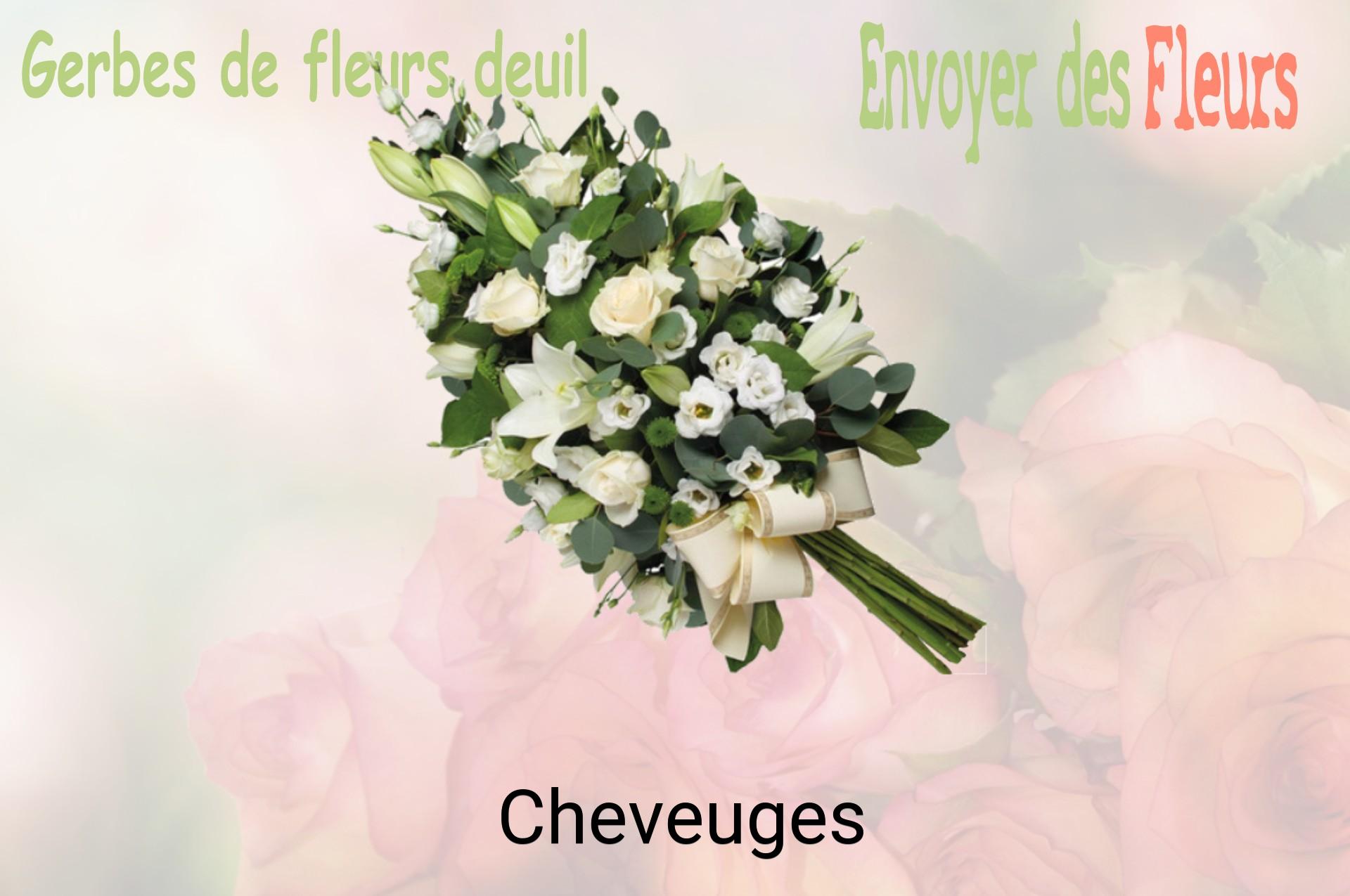Gerbe de fleurs de deuil livrée à Cheveuges